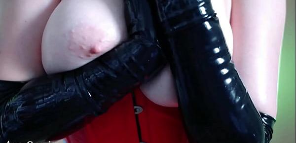  Latex Rubber Gloves Video, Fetish Arya Grander